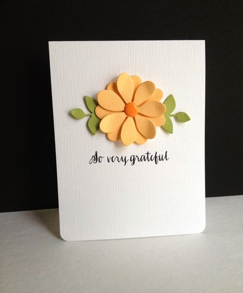 Grateful Cards, Daisy Cards, Paper Crafts Card, Christmas Card Crafts, Cricut Cards, Gift Tag Cards, Making Greeting Cards, Beautiful Handmade Cards, Very Grateful