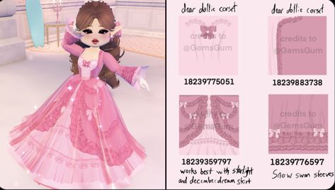 creds to gemsgum on twitter ♡ Royal High Clothes Codes, Pink Roblox Decals, Royale High Pattern Codes, Rh Combos, Rh Decals, Royal High Outfits Ideas Cheap, Rh Design, Rh Outfits, School Decal