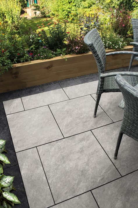 Garden Slabs, Paving Tiles, Contemporary Outdoor Living, Patio Edging, Patio Paving, Porcelain Paving, Outdoor Paving, Decorative Gravel, Paver Tiles