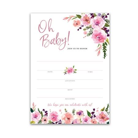 Coed baby shower invitations