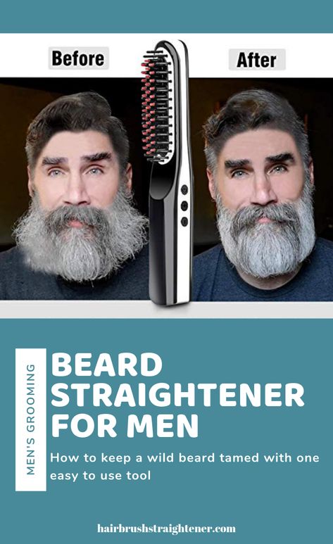 Cool Tools For Men, Beard Straightener, How To Trim Beard, Best Beard Trimmers For Men, Beard Comb, Beard Grooming Products, Beard Routine, Beard Products, Beard Straightener Comb