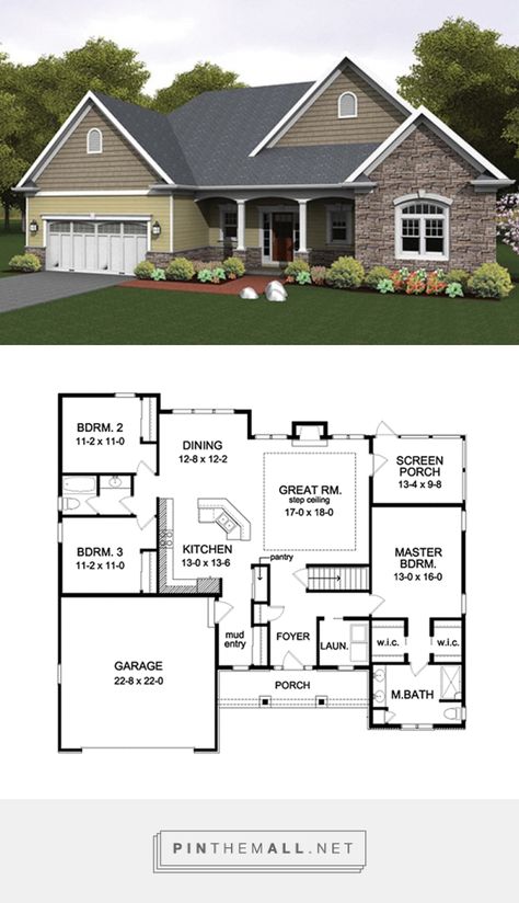 Rancher With Basement House Plans, Ranch Style Homes With Basement Floor Plans, 1900 Sq Ft House Plans Open Floor, Ranch Style House Plans With Basement, Ranch Style Home Plans, Ranch Style Home Floor Plans, Ranch Floor Plans With Basement, Ranch Style Homes Plans, House Plans With Basement