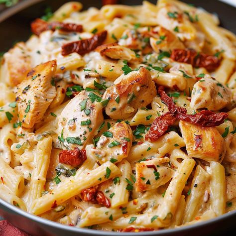 Indulge in a culinary journey with our Sun-Dried Tomato Pasta with Chicken and Creamy Mozzarella Sauce recipe. This delightful dish is a fusion of succulent chicken, tangy sun-dried tomatoes, and rich, creamy mozzarella sauce, all ... READ MORE Chicken Mozzarella Pasta With Sun Dried, Sun Dried Tomato Pasta With Chicken And Creamy Mozzarella Sauce, Pasta With Artichokes Sun Dried Tomatoes, Chicken Pasta Tomatoes Recipes, Creamy Sun Dried Tomato Chicken Pasta, Sundry Tomatoes Recipes Pasta, Chicken Sun Dried Tomatoes Recipes Pasta, Sun Dried Tomato Pasta With Chicken, Chicken Pasta With Sun Dried Tomatoes