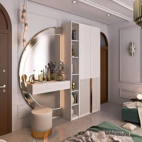 Dressing Table Designs ✨️ #dressingtabledesign #dressingroom #dressingtable #dressingtabledecor #homedesignsdworld #viralpost #fypシ゚viralシ2024fyp #explorepage #reelitfeelit #mirrordesign #dressingmirror #dailylifehacks #yogaeveryday #matarpaneer #housedecoration #europaleague Dressing Table Ideas Modern Full Mirror, Wardrobe With Dressing Table Design, Dressing Table Ideas Modern, Dressing Table Ideas Bedroom, बेडरूम डिजाइन, Dressing Design, Bedroom Interior Design Luxury, Dressing Table Design, Luxury Closets Design