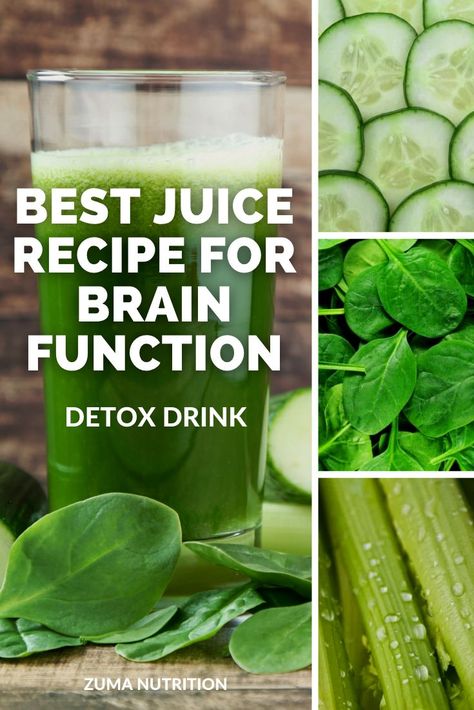 Juice For Brain Health, Juicing Recipes For Brain Health, Smoothies For Brain Health, Best Juice Recipe, Best Juice Recipes, Brain Juice, Best Juice, Brain And Nervous System, Juice Healthy