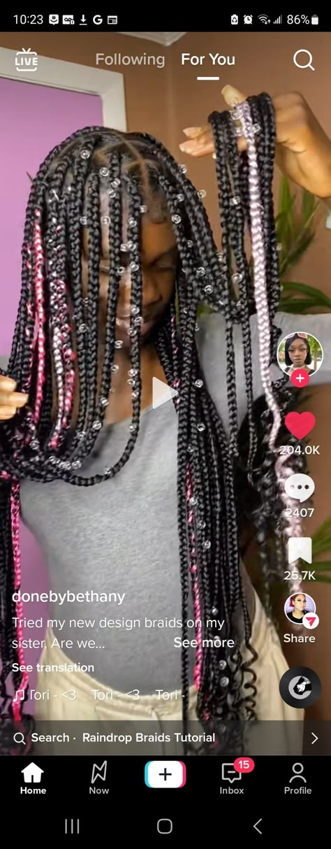 Rain Drops Braids, Rain Braids, Rain Drop Braids, Raindrop Braids, Blk Hairstyles, Design Braids, Different Curls, Braids Ideas, Big Box Braids Hairstyles