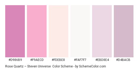 Steven Universe Color Palette, Universe Color Palette, To Do List Schedule, Rose Quartz Steven, Purple Hex, Rose Quartz Steven Universe, Purple Names, Hexadecimal Color, Rose Quartz Color