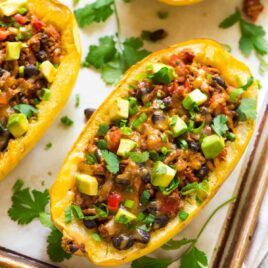 You searched for spaghetti squash – Well Plated by Erin Recipes With Taco Meat, Taco Spaghetti Squash, Crockpot Spaghetti Squash, Baked Spaghetti Squash Recipes, Spaghetti Squash Boats, Spaghetti Squash Boat, Beef Snacks, Squash Boats, Taco Spaghetti