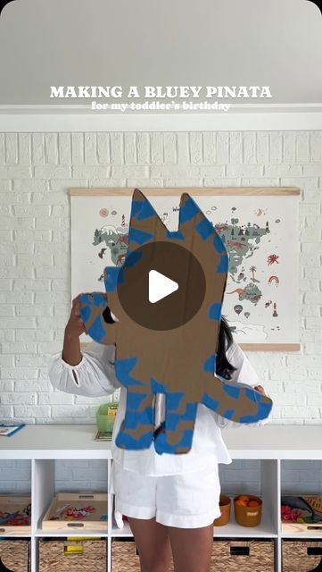 Blurt Birthday Party, Bluey Diy Party Decor, Diy Bluey Pinata, Bluey Trunk Or Treat Ideas, Trunk Or Treat Bluey, Diy Bluey Cutouts, Bluey Crafts For Toddlers, Pinata Ideas For Kids, Bluey Birthday Party Decorations Diy