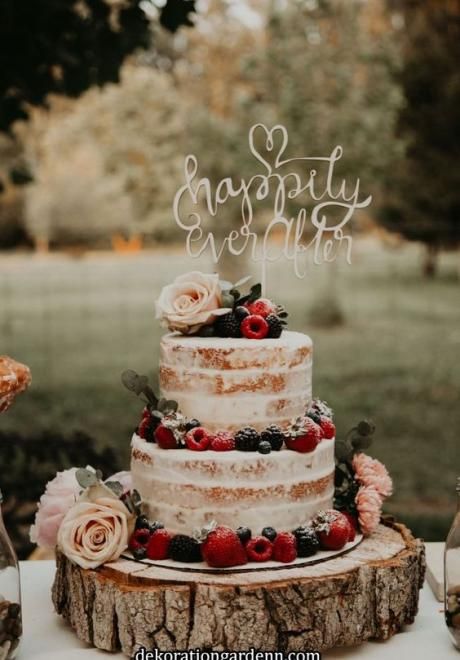 10 Beautiful Semi Naked Wedding Cakes Rustic Cake Ideas Wedding, Unfinished Wedding Cake, Easy Wedding Cake Designs, Wedding Cake Inspiration Unique, Simple Summer Wedding Cake, Micro Wedding Cake, Two Tier Wedding Cake Rustic, Wedding Cake No Flowers, Tres Leches Wedding Cake