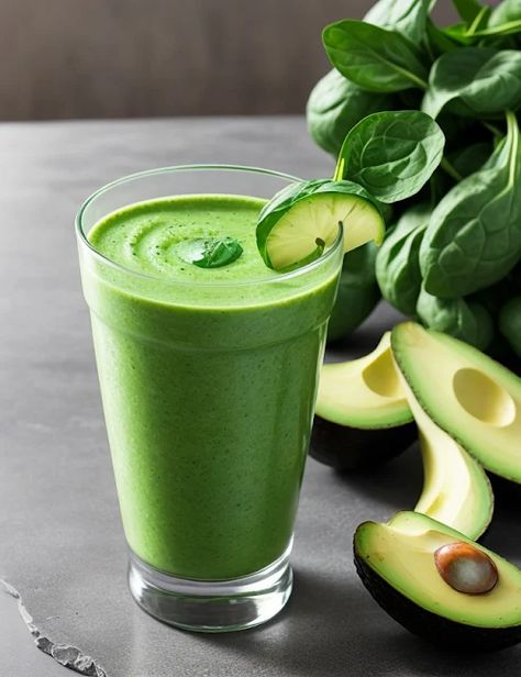 Elixir of Green Delights: The Ultimate Spinach-Avocado Smoothie Love Elixir, Spinach Avocado Smoothie, Dairy Free Alternatives, Avocado Smoothie, Spinach Leaves, Coconut Yogurt, Fresh Mint Leaves, Healthy Kitchen, Ripe Avocado