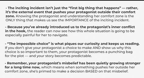 Abbie Emmons Inciting Incident Inciting Incident Ideas, 3 Act Story Structure, Abbie Emmons, Inciting Incident, Inner Conflict, Writing Inspiration Tips, Writing Prompts For Writers, Writing Motivation, Story Structure