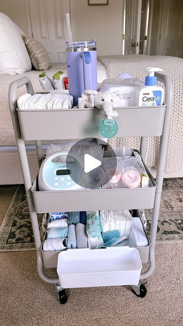 Bedside Cart For Newborn, Postpartum Bedside Cart, Postpartum Cart Organizer, Baby Cart Organize, Newborn Rolling Cart, Nursery Cart Organizer, Newborn Bedside Station, Bedside Cart For Baby, Newborn Cart Organizer