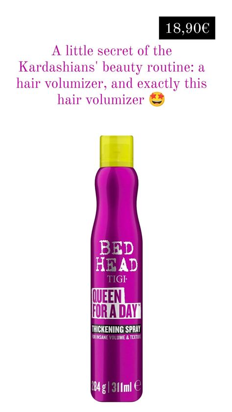 Tigi Bed Head Spray Superstar Queen For Day 320 Ml Tigi Bed Head, Volume Hair, Bed Head, Beauty Routines, Beauty Health, Mood Board, The Day, Spray, Queen