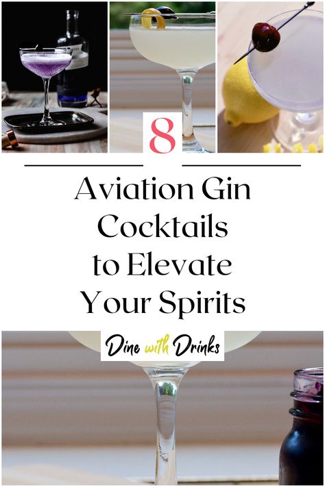 Collage of 4 aviation gin cocktails. Aviation Gin, Aviation Cocktail, Gin Recipes, Gin Cocktail Recipes, Gin Cocktail, Gin Lovers, Perfect Cocktails, Gin Cocktails, Mixology