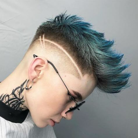 Punk Haircut, Hair Tattoo Designs, Undercut Hair Designs, High Fade Haircut, Feminine Pixie, Undercut Designs, Shaved Hair Designs, Gents Hair Style, Haircut Blonde