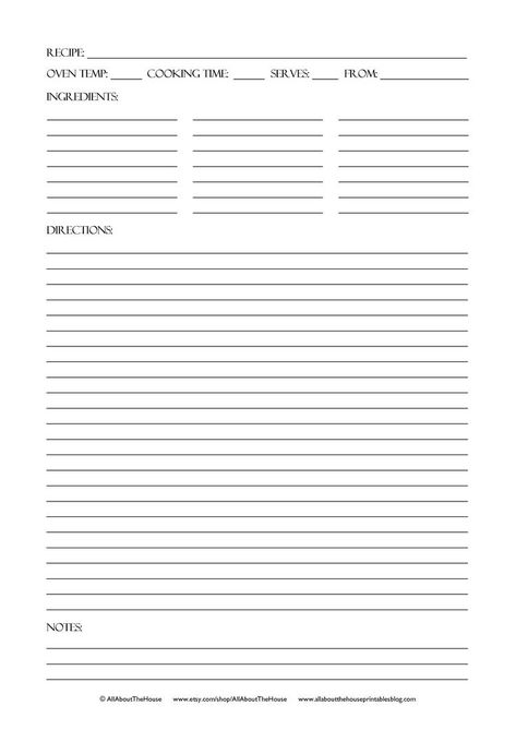 How To Write Recipes, Receipe Journal Template, Free Recipe Printables, Printable Recipe Pages Templates Free, Blank Recipe Template Free Printable, Recipe Templates Free Printables, Recipe Sheets Printable Free, Free Printable Recipe Binder Pages, Recipe Pages Printable Free