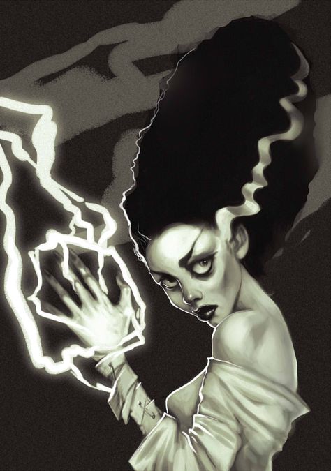 bride of frankenstein artwork deviant | The Bride of Frankenstein by AlisZombie The Bride Of Frankenstein, Frankenstein Art, Monster Movies, Pretty Artwork, Famous Monsters, Frankenstein's Monster, Horror Icons, Classic Monsters, Universal Monsters