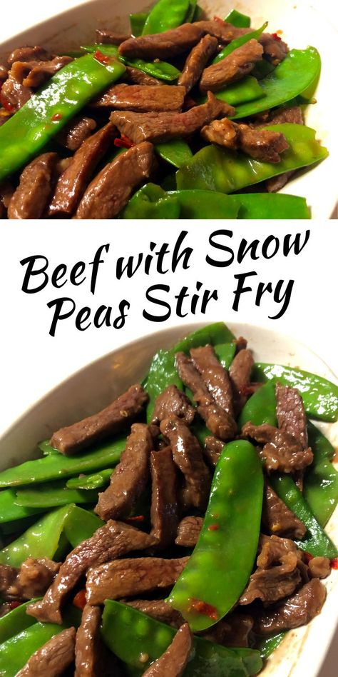 This Snow Peas Beef Stir Fry is not only delicious but also easy to make. The crunchy snow peas goes perfectly with the tender marinaded beef! Snow Peas Stir Fry, Beef With Snow Peas, Snow Peas Recipe, Snow Pea, Asian Stir Fry, Asian Beef, Chinese Cooking Recipes, Marinated Beef, Easy Chinese Recipes