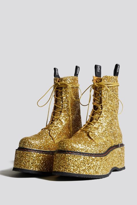 The PS24 Collection – Page 8 – R13 R13 Boots, Goth Shoes, Gold Boots, Brown Chelsea Boots, Glitter Boots, High Ankle Boots, Canvas Boots, Golden Glitter, High Waist Fashion