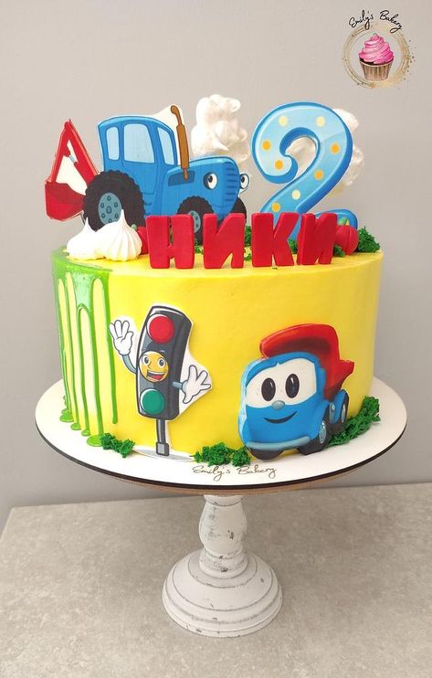 Leo Truck Cake, Leo The Truck Cake, Leo Cake, Truck Birthday Cakes, Barbie Birthday Cake, Cars Birthday Cake, Cake Recepies, 2nd Birthday Boys, Truck Cakes