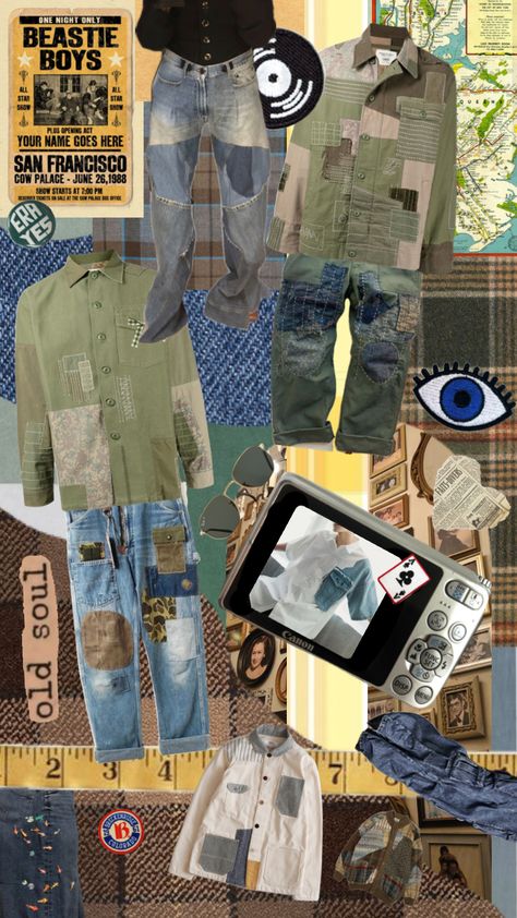 my textiles mood board Street Fashion Mood Board, Masculine Mood Board, Mood Board Layout, Retro Fashion Mens, Moodboard Inspo, Beastie Boys, Fashion Mood Board, Aesthetic Boy, Fashion Collage