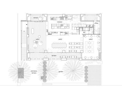 Image 8 of 8 from gallery of Blue Bottle Coffee AOYAMA Cafe / Schemata… Schemata Architects, Cafe Floor, Cafe Floor Plan, Square Floor Plans, Cafe Plan, Display Visual Merchandising, Metal House Plans, Restaurant Plan, Shop Floor