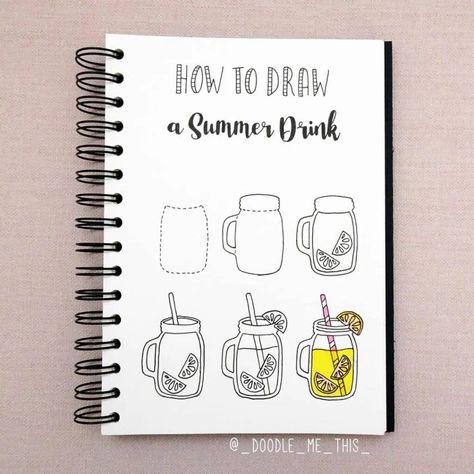 Cute Doodles to Draw | Step by Step Drawing | Lightly Sketched Doodle Art For Beginners, Bujo Doodles, Creating A Bullet Journal, Banner Drawing, Doodle Frames, Things To Draw, Easy Doodle Art, Dot Journals, Bullet Journal Writing