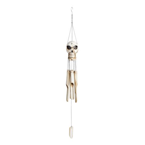 Bamboo Skull Wind Chime - World Market Falls Church, Halloween Outdoor, Outdoor Halloween, Wind Chime, Halloween Outdoor Decorations, World Market, Wind Chimes, Favorite Things List, Decorative Accessories