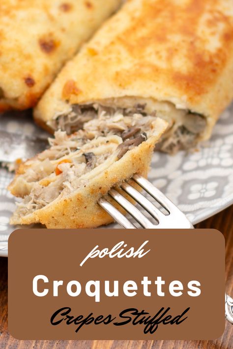 Calling all foodies! 🍽️ Dive into our savory Crepes Stuffed Polish Croquettes 🥞🥟. This delectable fusion of French and Polish cuisine will send your taste buds on a journey! 🌍🎉 Discover the joy of making the best Polish Croquettes all wrapped up in crepes like a secret surprise! 🤫🎁 Come, join us and unlock a world of extraordinary recipes! Follow us for more.👣🍽️🎉 Savory Crepes Recipe, One Pancake Recipe, Crepe Recipe Savory, Stuffed Crepes, Crepes Recipe, French Crepes, Savory Crepes, Crepe Recipes, Evening Meals