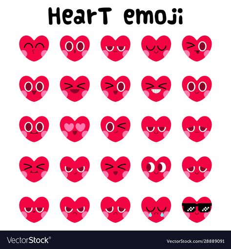 Cute Heart Emoji, Valentines Day Sugar Cookies, Love Wallpapers, Heart Cartoon, Emoji Set, Heart Doodle, Valentine Stickers, Motion Graphics Inspiration, Heart Emoji