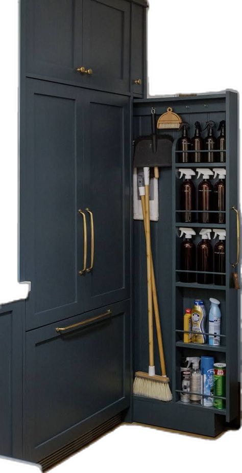 Organiser Cucina, Utility Closet, Desain Pantry, Kitchen Wall Cabinets, Small Kitchen Storage, تصميم للمنزل العصري, Hus Inspiration, Pantry Design, Kitchen Inspiration Design