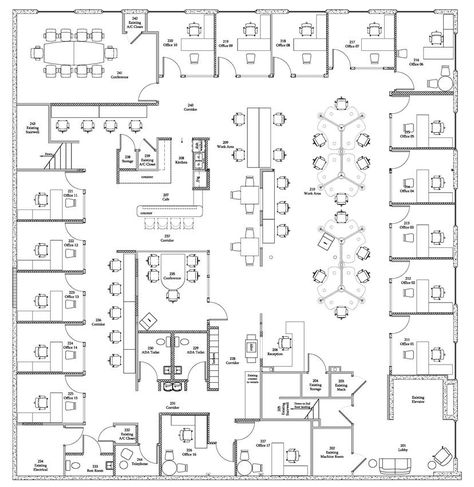 My Office and More | CoWorker Large Office Layout, Office Plan Layout, Office Floor Plan Layout, Office Building Floor Plan Layout, Architect Office Plan Layout, Workplace Floor Plan, Coworking Space Plan Layout, Coworking Office Plan, Coworking Space Plan