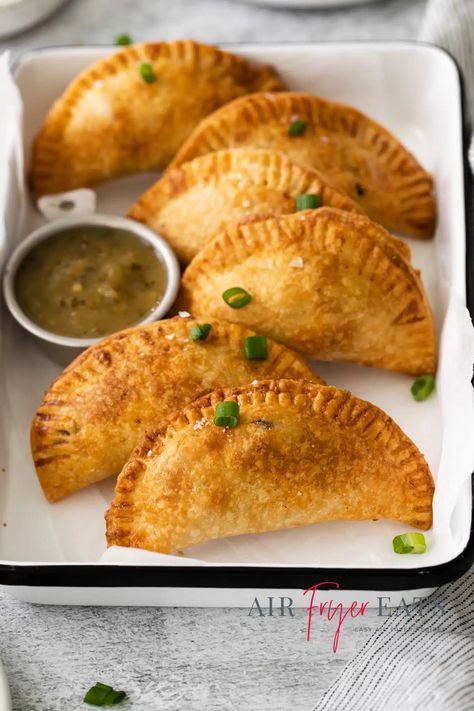 Air Fryer Empanadas - Air Fryer Eats Fried Empanadas Recipe, Air Fryer Empanadas, Black Bean Empanadas, Breakfast Empanadas, Fried Hand Pies, Best Stuffed Pepper Recipe, Potato Empanadas, Deer Meat Recipes, Beef Empanadas