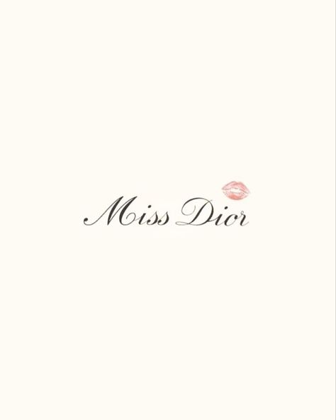 Miss Dior 💋😎 Dior Widget, Miss Dior Logo, Miss Dior Aesthetic, Dior 2000s, Seasonal Wallpaper, Dior Frames, Dior Wallpaper, White Wallpapers, Perfume Logo