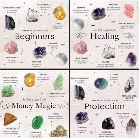 Energy Stones Crystal Healing, Zodia Pești, Best Healing Crystals, Gemstones Chart, Crystal Healing Chart, Magic Spell Book, Witchcraft Spell Books, Energy Healing Spirituality, Crystals Healing Properties