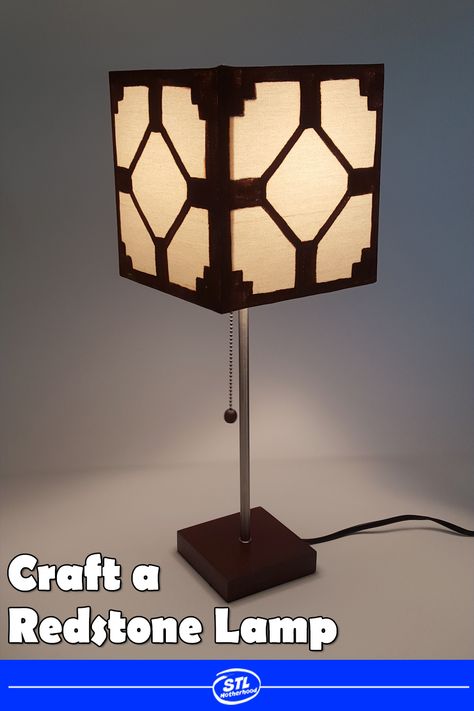 Make a real Redstone Lamp for your Minecraft themed room!  #minecraft Minecraft Lamp Ideas, Minecraft Redstone Lamp, Lamp Minecraft, Minecraft Lamp, Real Minecraft, Minecraft Redstone, Mom Crafts, Easy Minecraft Houses, Diy Minecraft