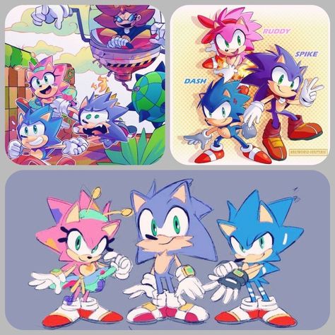 Sonic Underground, Princesas Disney Anime, Sonic Heroes, Sonic And Amy, Sonic Funny, Sonic Fan Characters, Sonic Franchise, Sonic Adventure, Hedgehog Art