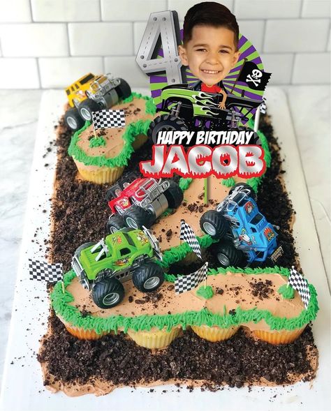 Truck Birthday Cake Ideas, Monster Jam Birthday Cake, Monster Truck Cake Topper, Monster Jam Cake, Monster Truck Cupcakes, Monster Truck Birthday Cake, Truck Birthday Cake, Truck Cake Topper, Monster Truck Cookies