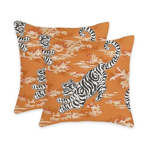 Couch Bench, Tiger Orange, Floor Office, Wedding Dining, Orange Tiger, Car Party, Spring Pillows, Orange Pattern, Velvet Throw