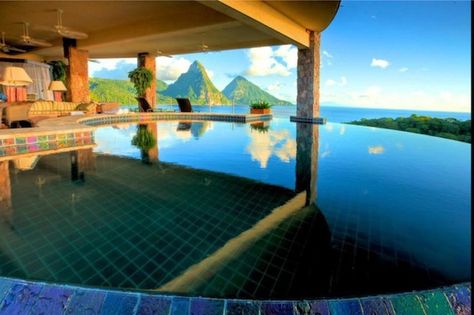 Sexy Caribbean Hotels Jade Mountain St Lucia, St Lucia Honeymoon, Jade Mountain Resort, St Lucia Hotels, Caribbean All Inclusive, Jade Mountain, Travel Caribbean, Stunning Hotels, Caribbean Resort