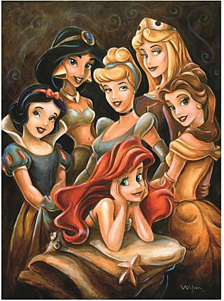 Disney ''Princess Gathering'' Giclée by Darren Wilson Disney Kızları, The Disney Princesses, Disney Fanart, Images Disney, Deviant Art, Pinturas Disney, Disney Life, Princess Art, Disney Junior