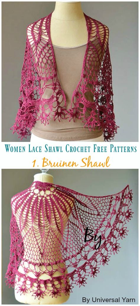 Corona Shawl Crochet Free Pattern - Women Lace #Shawl; Free #Crochet; Patterns Shawl Crochet Free Pattern, Lace Shawl Pattern, Crochet Lace Shawl, Black Crochet Dress, Crochet Shawl Pattern Free, Shawl Crochet, Crochet Poncho Patterns, Crochet Shawls And Wraps, Manta Crochet