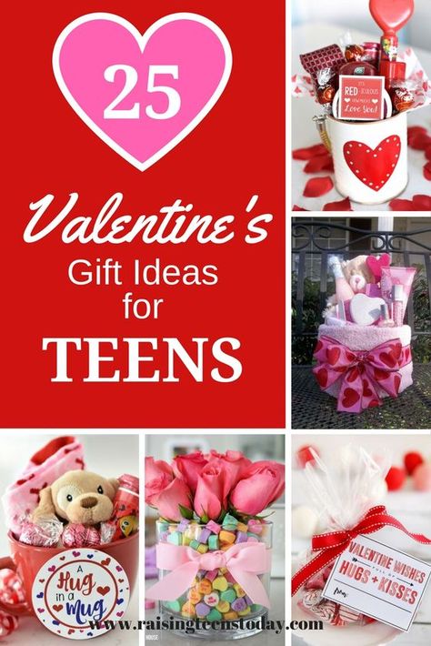 25 Simple DIY Valentine's Gift Ideas for Teens! #valentinesday #valentinesdaygiftideas #valentinesdaygift Boyfriend Basket, Teen Valentine Gifts, Valentine Gift For Daughter, Gift Ideas For Teens, Cadeau St Valentin, Valentine Gifts For Girls, Valentine Gift Baskets, Valentine Baskets