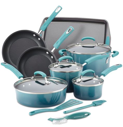 Enamel Cookware, Nonstick Cookware Sets, Saucepans, Pots And Pans Sets, Nonstick Cookware, Rachael Ray, Cast Iron Cookware, Cookware Sets, Kitchen Cookware