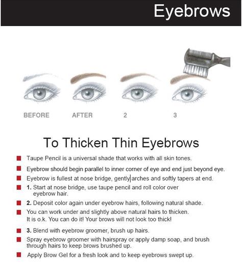 Eyebrows Thicken Eyebrows, How To Thicken Eyebrows, Mua Life, Eyebrow Tips, Eyebrow Before And After, Beauty Routine Planner, Beauty Hacks Eyelashes, How To Do Eyebrows, Morning Beauty Routine