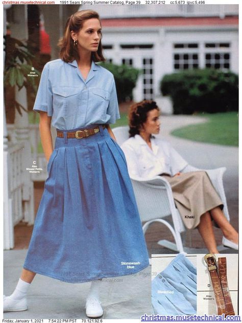 1991 Sears Spring Summer Catalog, Page 39 - Christmas Catalogs & Holiday Wishbooks Vintage Outfits 90s Retro Dress, 1990s Fashion Women, Vintage Outfits 90s Retro, 1980s Outfits, 80s Fashion Outfits, Conservative Dresses, Vintage Outfits 90s, 90s Fashion Women, Southern Fashion