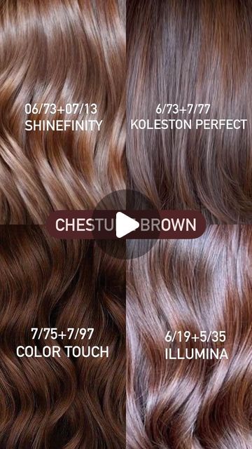 Wella Brown Hair Color Chart, Cinnamon Brown Hair Color Formula, Brown Color Formulas, Wella Brown Color Formulas, Wella Formulas Brown, Wella Hair Formulas, Wella Koleston Perfect Formulas, Wella Shinefinity Formulas, Wella Color Formulas