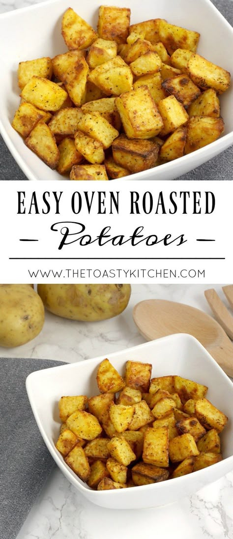 Easy Oven Roasted Potatoes, Oven Roasted Potatoes Easy, Potatoes In Oven, Potatoes Easy, Oven Roasted Potatoes, Chicken Roasted, Seasoned Potatoes, Easy Potato Recipes, Oven Roasted Chicken