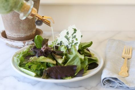 easy herb vinaigrette salad dressing Herb Vinaigrette Dressing, Herb Vinaigrette, Tasty Salads, Vinaigrette Dressing Recipe, Easy Salad Dressing, Vinaigrette Salad, Julie Blanner, Homemade Salads, Homemade Salad Dressing